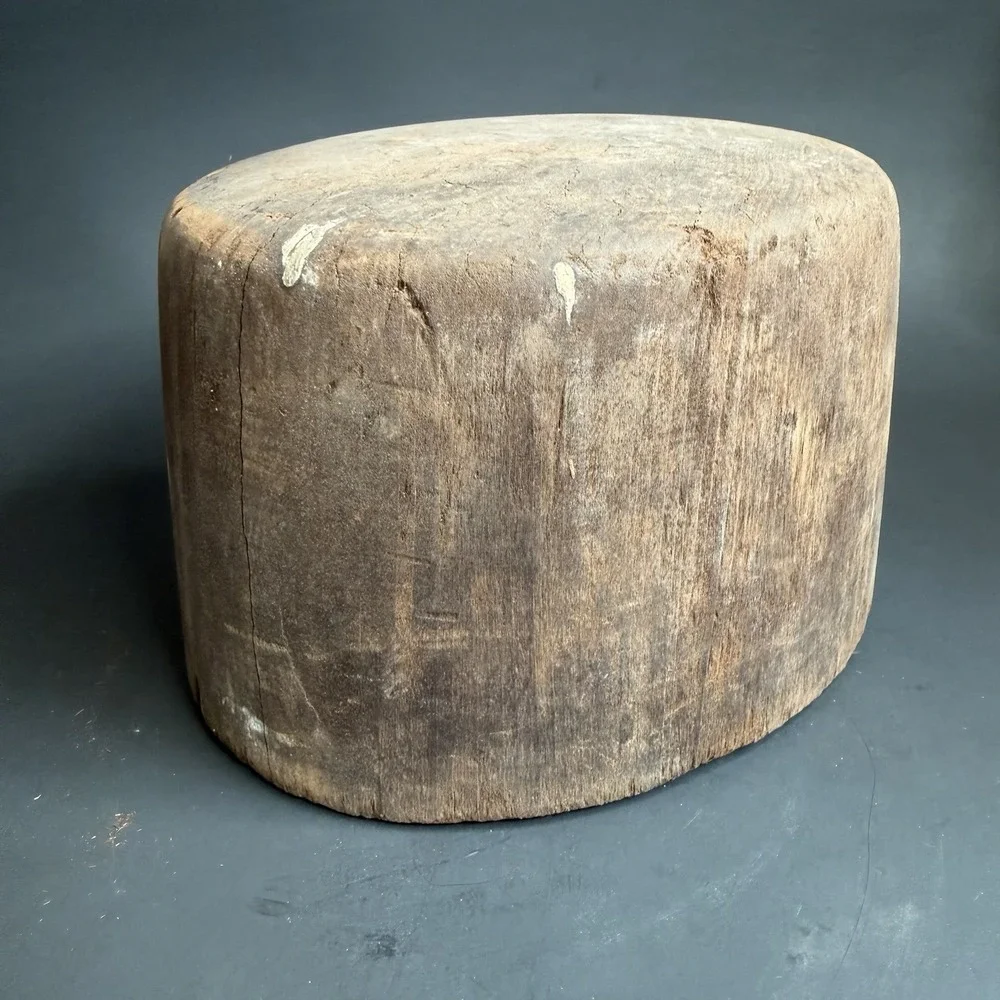 Antique Primitive Millinery Wood Hat Block Mold Form Hatter Tool 6 7/8 4 1/2